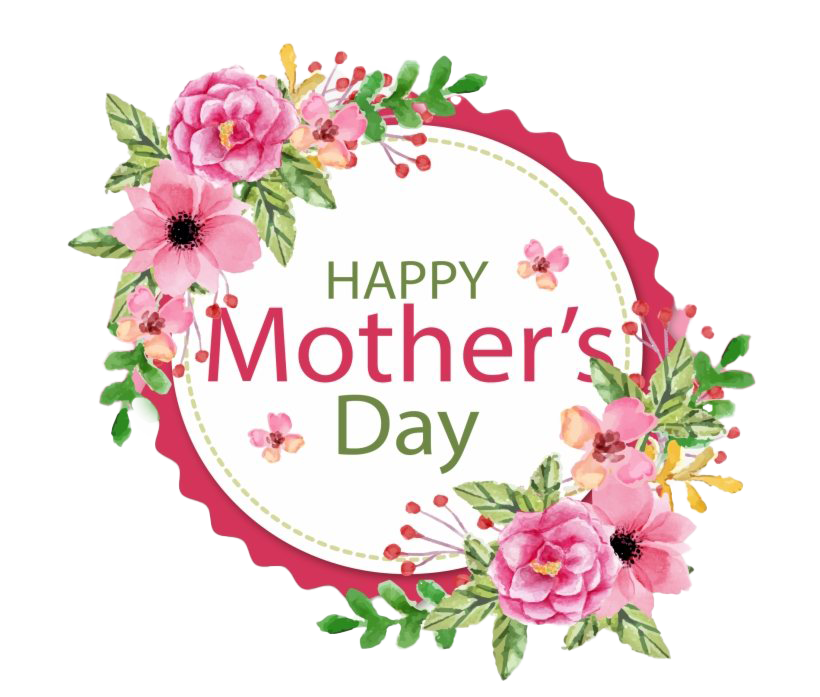 Happy Mothers Day Text Transparent (white)