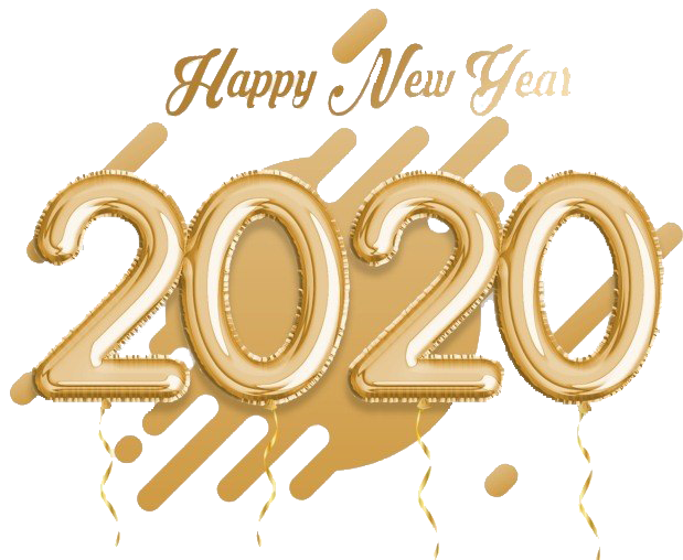 Happy New Year 2020 Png High Quality Image (salmon, white)