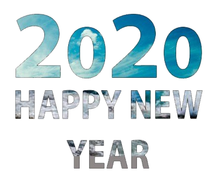 Happy New Year 2020 Png Image File (white)