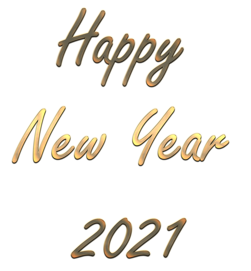 Happy New Year 2021 Png Free Download (black)