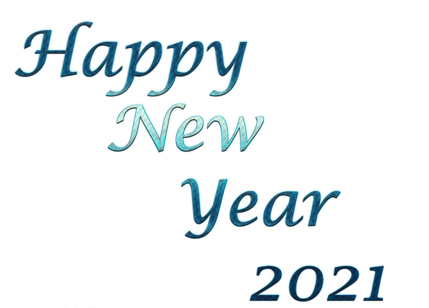 Happy New Year 2021 Transparent Background (black)