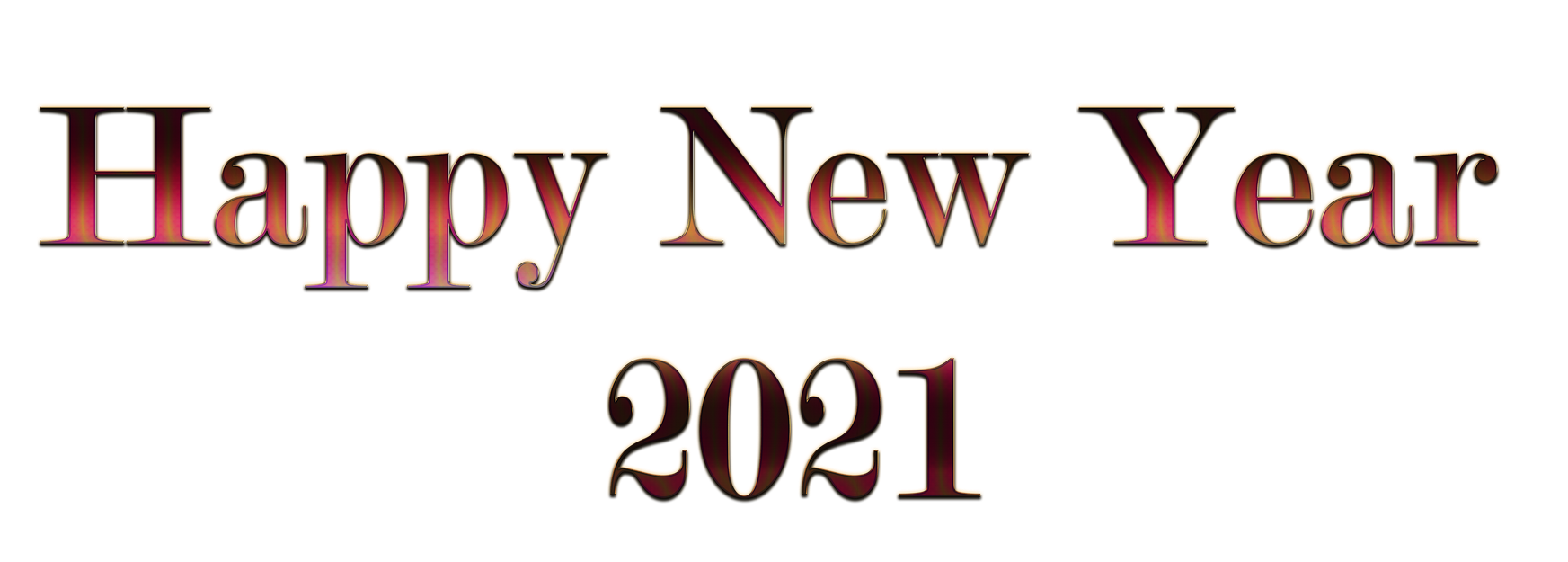 Happy New Year 2021 Transparent Png (black)