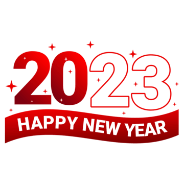 Happy New Year 2023 Png Clipart (gray, white)