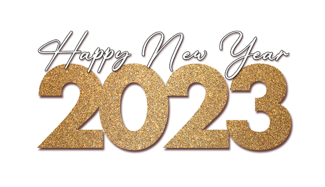 Happy New Year 2023 Png Images (black)