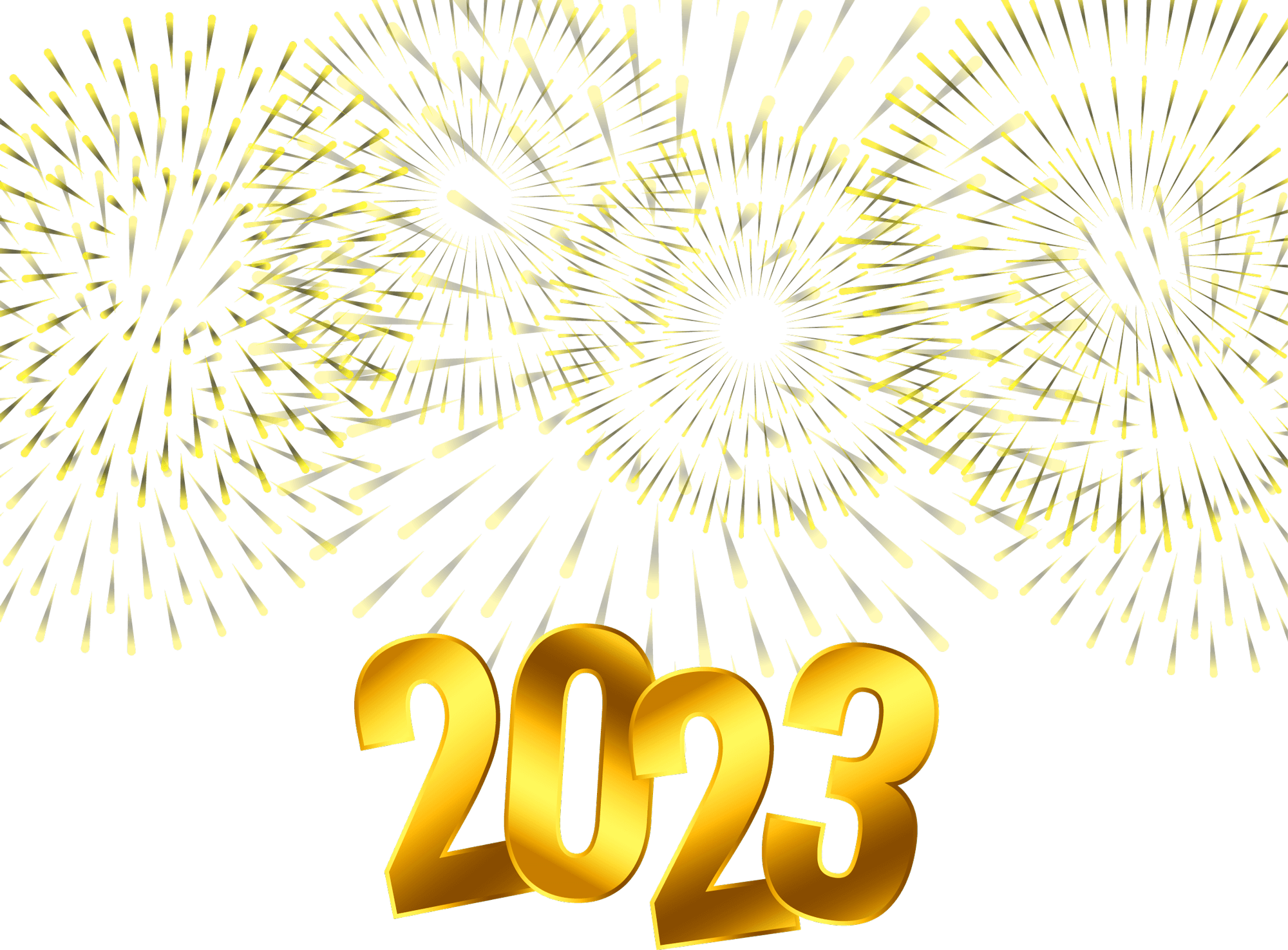 Happy New Year 2023 Png Photo (black)