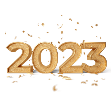 Happy New Year 2023 Png Pic (gray)