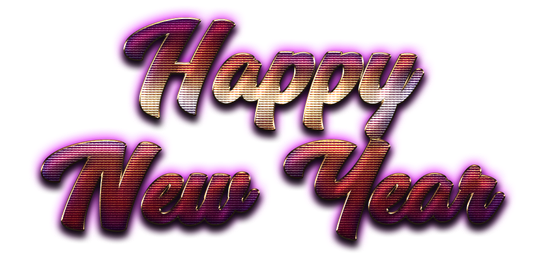 Happy New Year Letter Png Hd (black, purplish red)