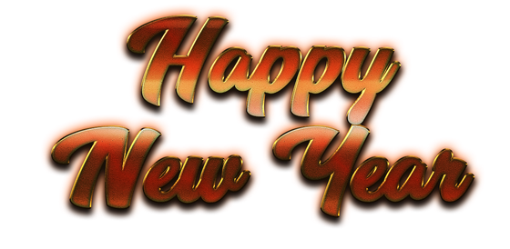 Happy New Year Letter Png Transparent Image (black, chocolate)