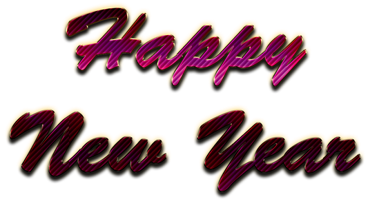 Happy New Year Letter Transparent Png (black)