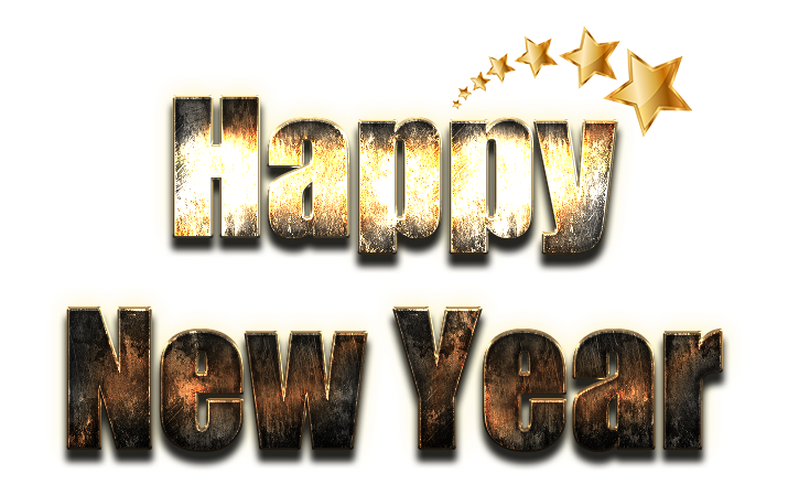 Happy New Year Word Png File (gray, white, black, lavender, beige)