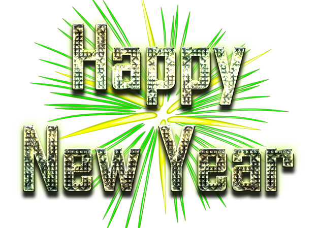 Happy New Year Word Png Free Download (olive, white, black, lavender, silver)