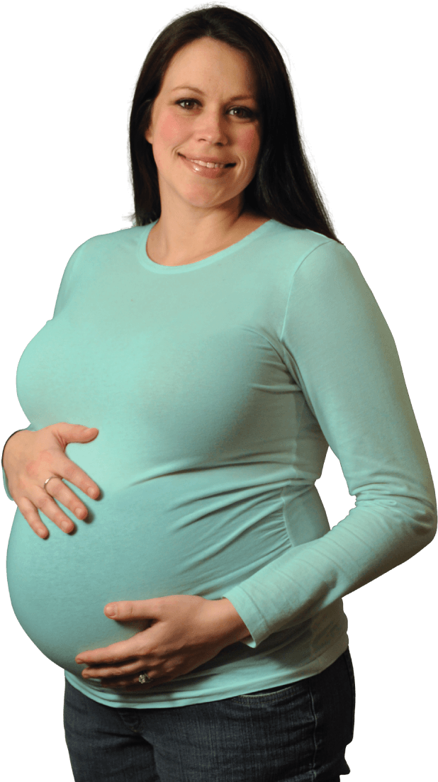 Happy Pregnant Woman Png Image (black, silver)