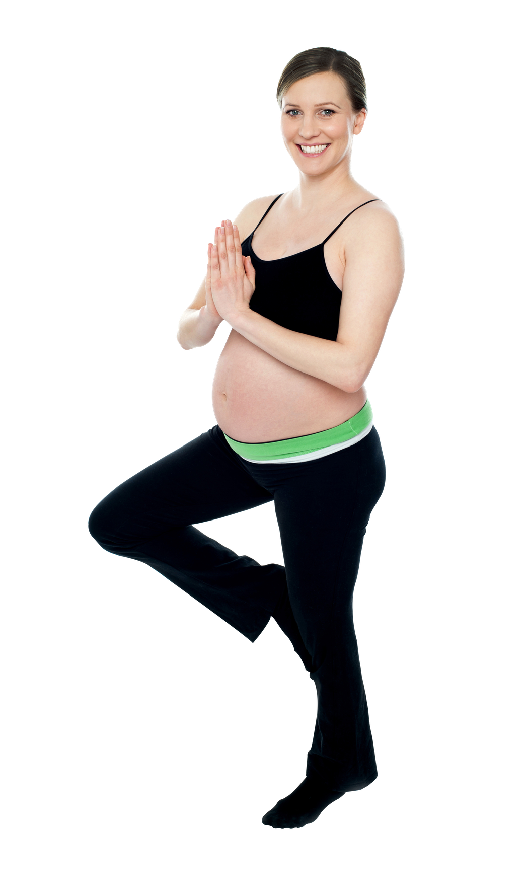 Happy Pregnant Woman Png Transparent Image (black)