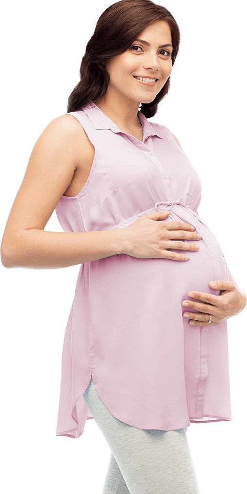 Happy Pregnant Woman Transparent Png (black, pink, silver)