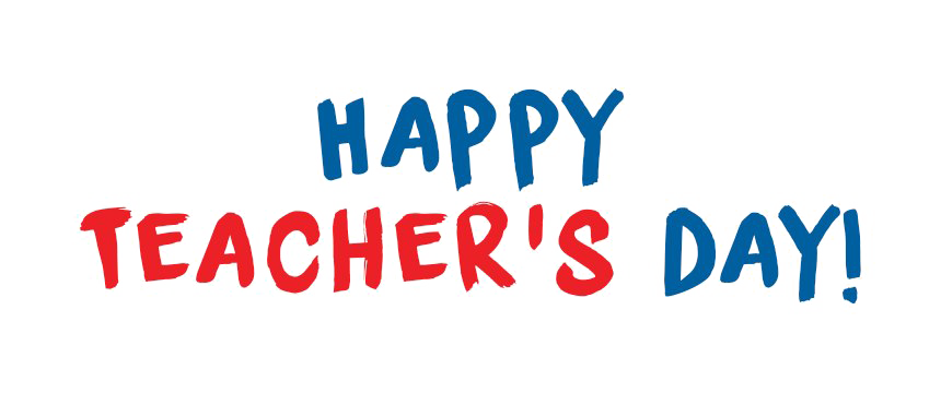 Happy Teachers Day Png Transparent Image (teal, red, white)