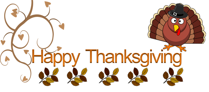 Happy Thanksgiving Png Clipart (gray)