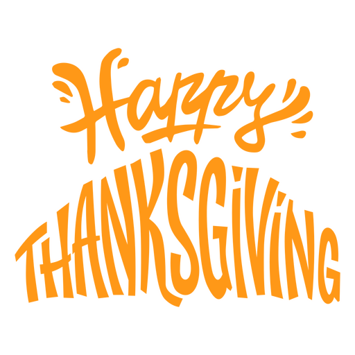 Happy Thanksgiving Png Free Image (black, orange)