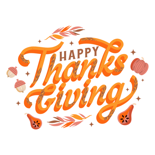 Happy Thanksgiving Png Hd Image (chocolate, black, orange)