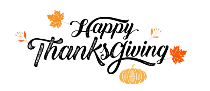 Happy Thanksgiving Transparent (black)