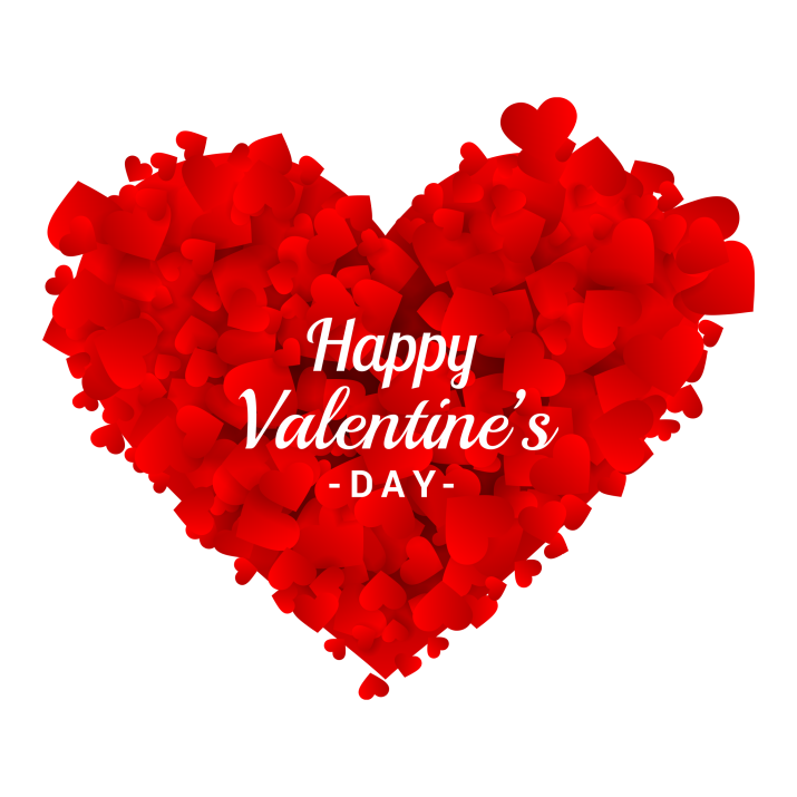 Happy Valentines Day Heart Png Hd Image (black, red)