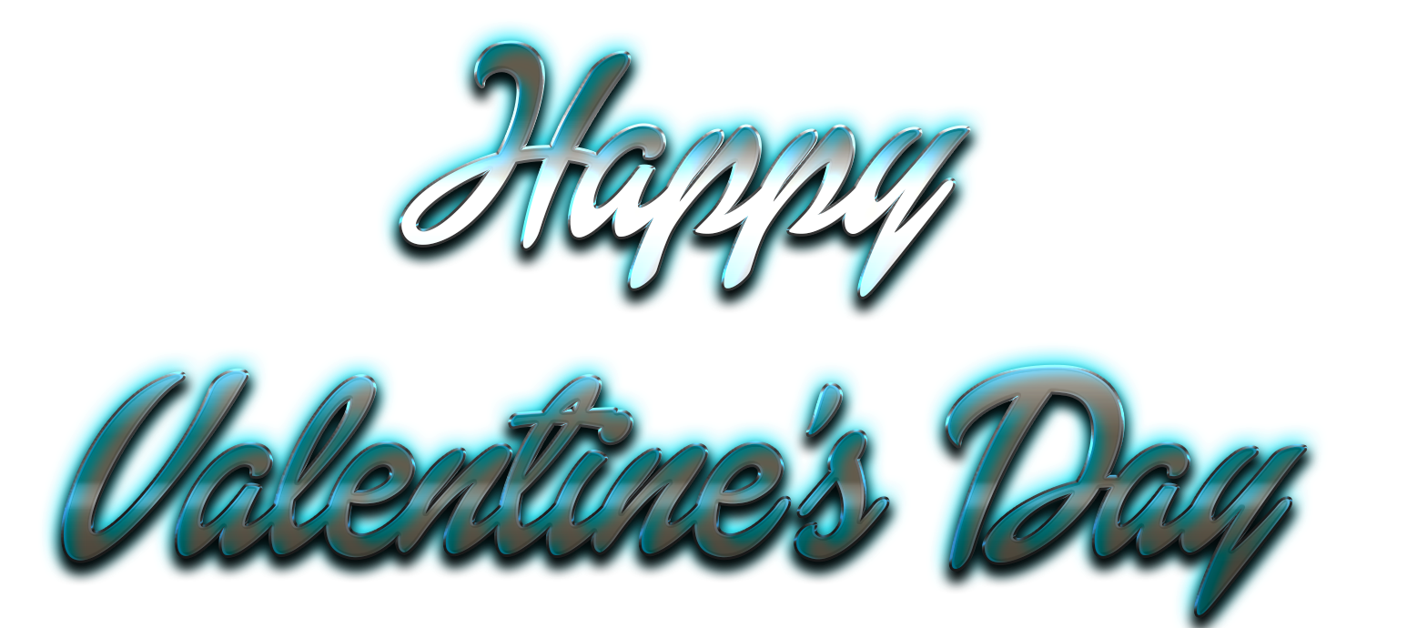 Happy Valentines Day Word Png Free Download (black, gray, white)