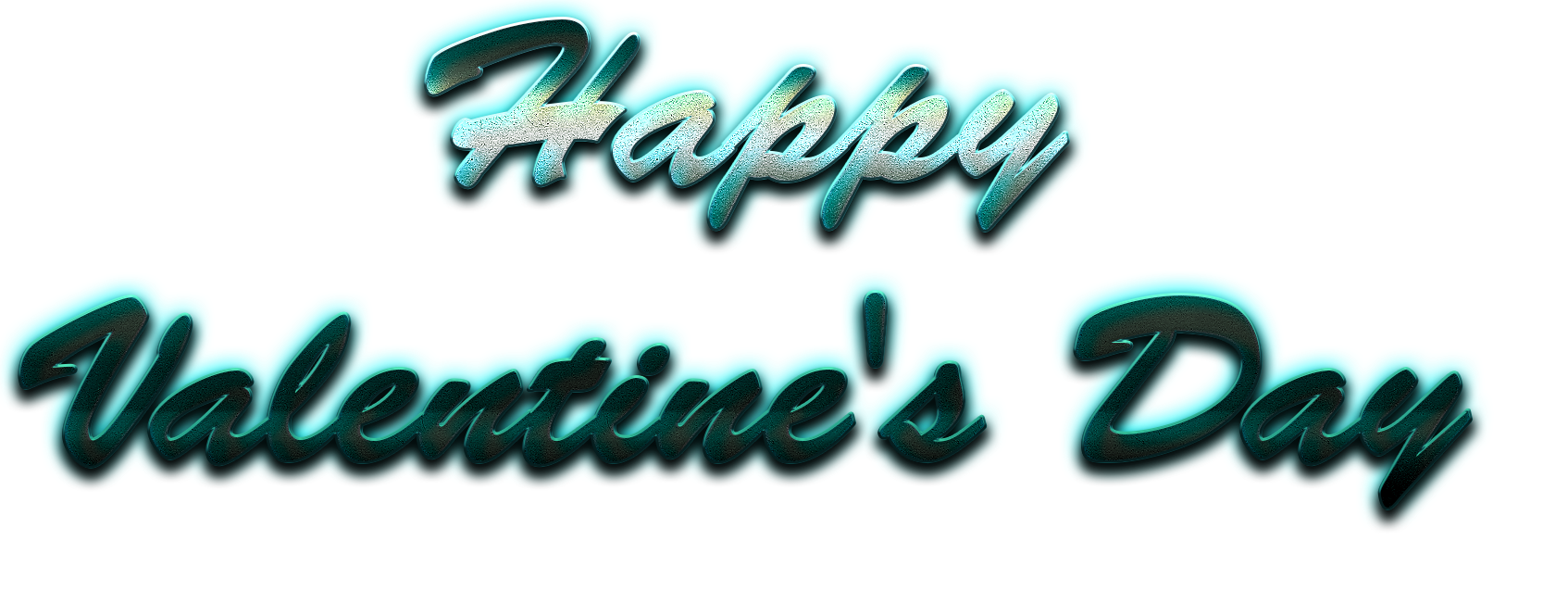 Happy Valentines Day Word Png Free Image 1 (gray, white, black, silver, greenish blue)