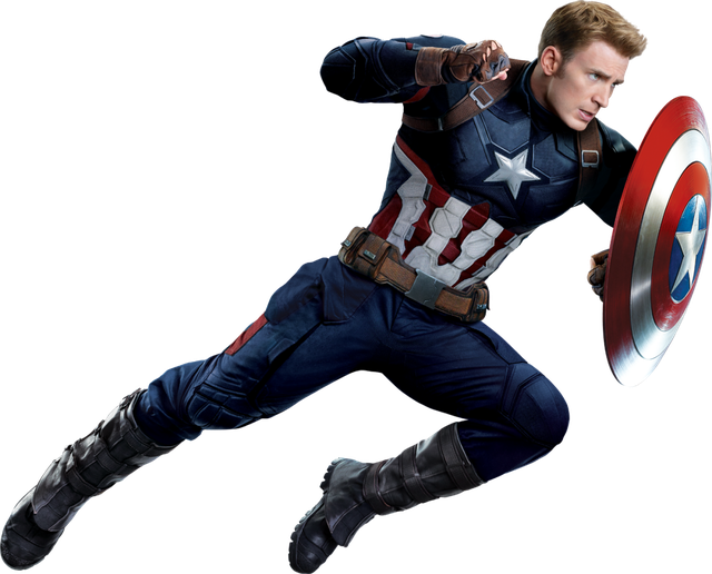 Captain America Png Photo (black, white)