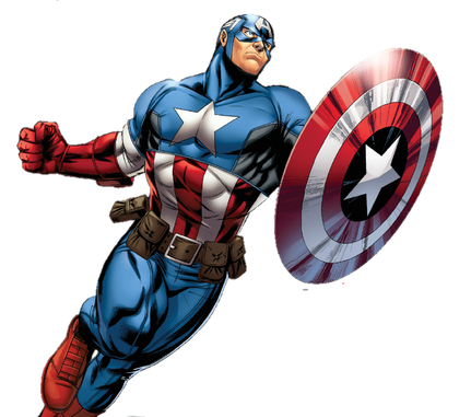 Captain America Png Pic (black, white)