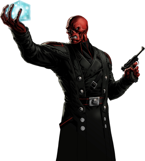 Captain America Red Skull Png Clipart (black)