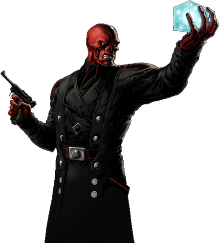 Captain America Red Skull Png Image (black)