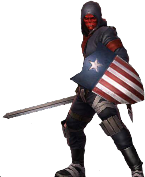 Captain America Red Skull Png Photo (black)