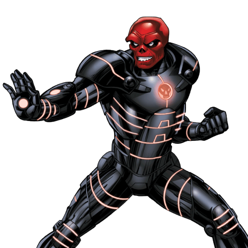 Captain America Red Skull Png Pic (white, black)