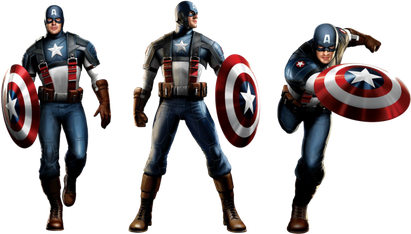 Captain America The First Avenger Png Isolated Image (black)