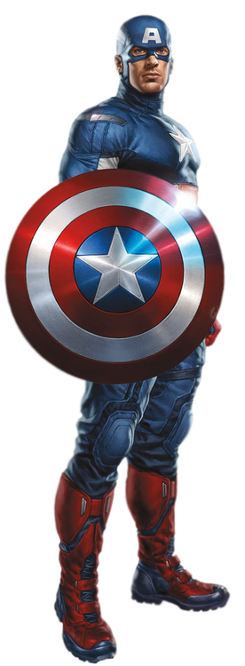 Captain America Transparent Background (black, white, maroon)