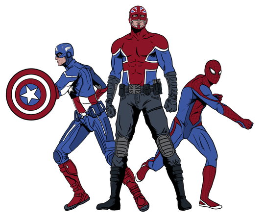 Captain Britain Png Image (black, indigo, teal, maroon)