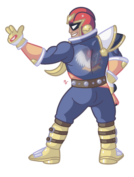 Captain Falcon Png Image (black, gray, pink)