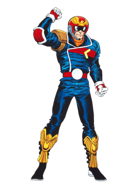 Captain Falcon Transparent Png (black, white)