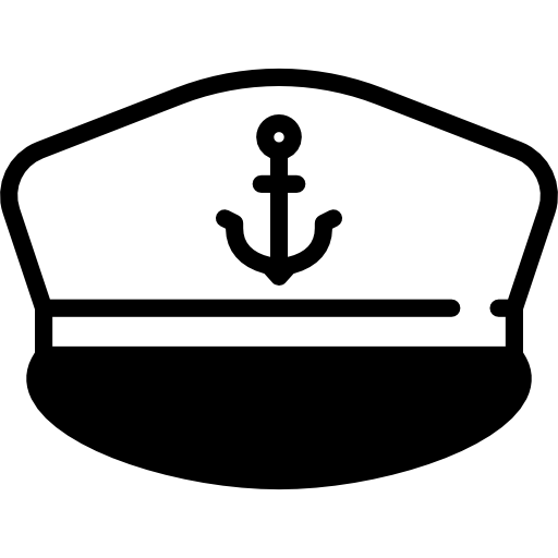 Captain Hat Png Image (indigo, gray, white, black, lavender)