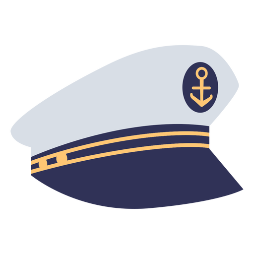 Captain Hat Png (indigo, black, lavender)