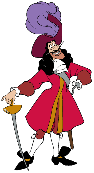 Captain Hook Png File (maroon, red, black, white, gray)