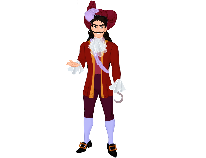 Captain Hook Png Hd (black, plum, maroon, lavender)