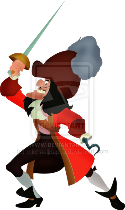 Captain Hook Png Pic (silver, red, black, white, gray)