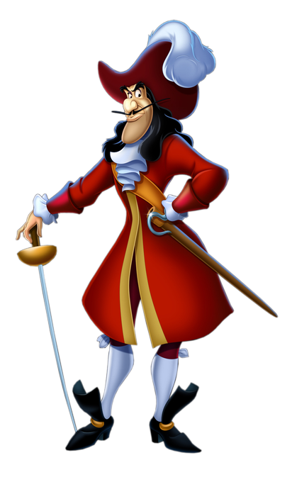 Captain Hook Png Transparent Picture (black, maroon)