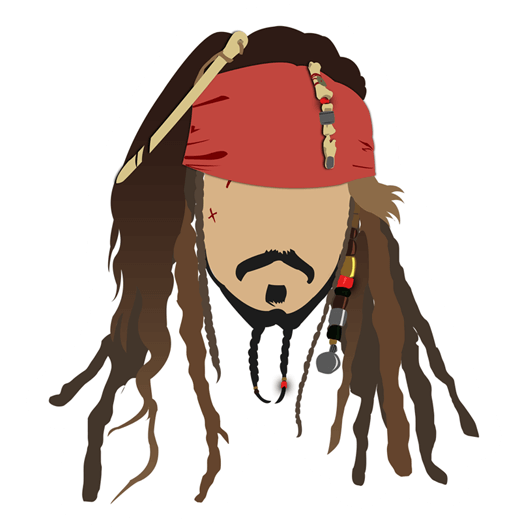 Captain Jack Sparrow Png Background Image (chocolate, silver, black, white, olive)