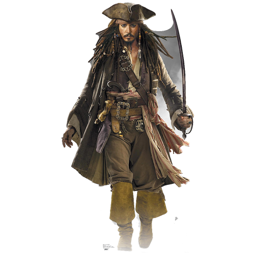 Captain Jack Sparrow Png File (black)