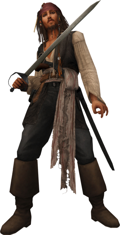 Captain Jack Sparrow Png Hd Isolated (black)