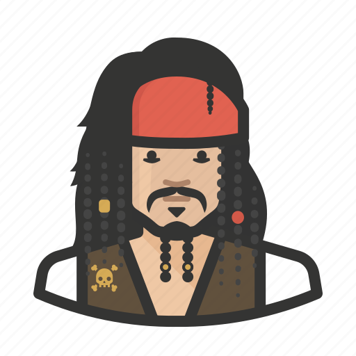 Captain Jack Sparrow Png Isolated Hd (black, white, olive)