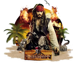 Captain Jack Sparrow Png Isolated Photo (black, silver)