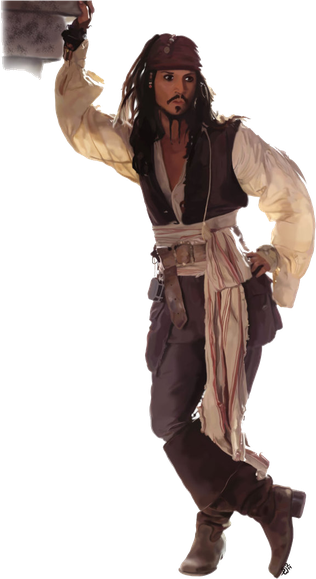 Captain Jack Sparrow Png Isolated Photos (black)