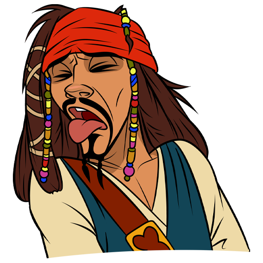 Captain Jack Sparrow Png Isolated Picture (teal, black, white, pink, lavender)